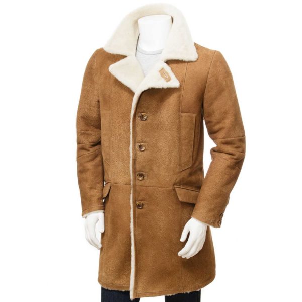 Mens Leather Sheepskin Shearling