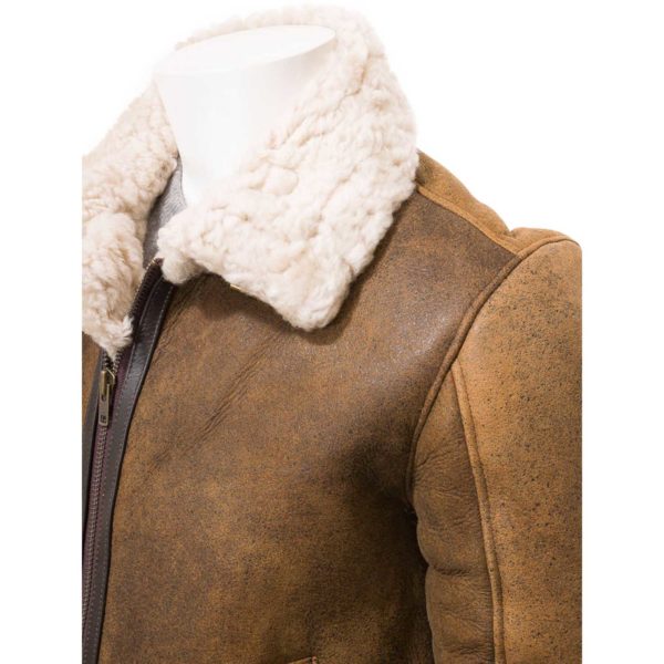 Mens Leather Sheepskin Shearling