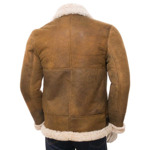 Mens Leather Sheepskin Shearling