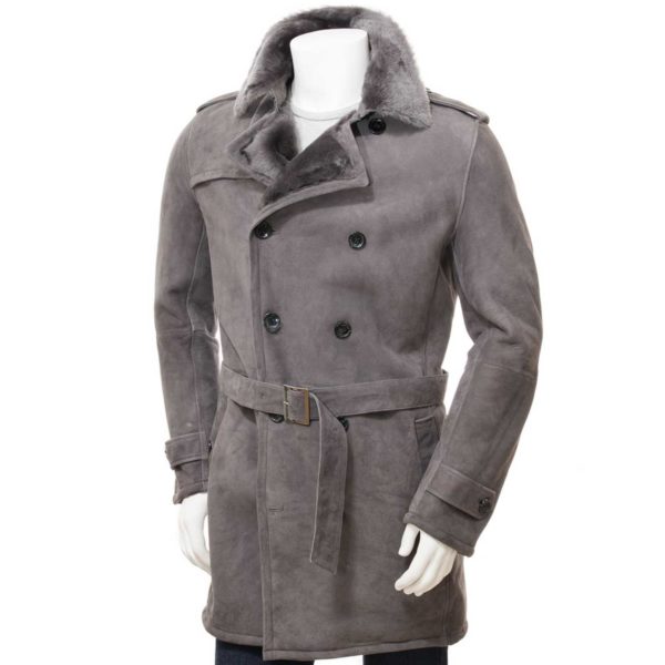 Mens Leather Sheepskin Shearling