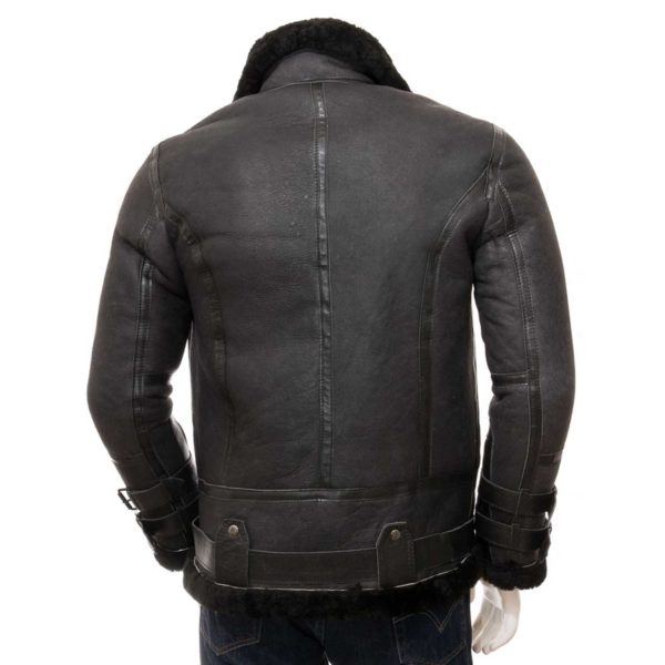 Mens Leather Sheepskin Shearling