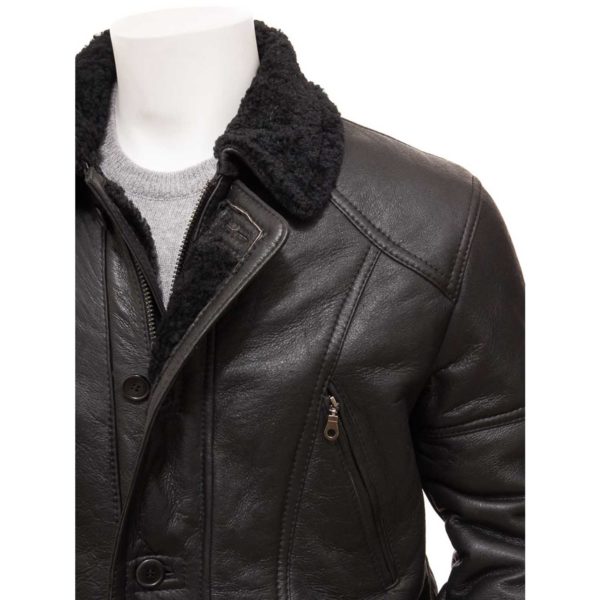 Mens Leather Sheepskin Shearling