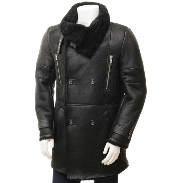 Mens Leather Sheepskin Shearling