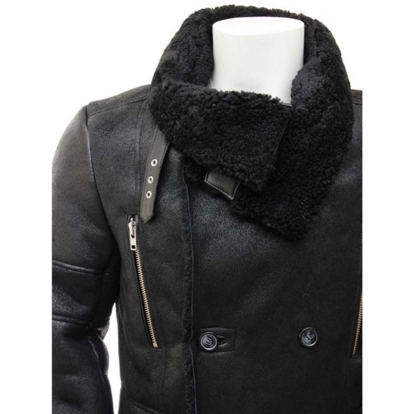 Mens Leather Sheepskin Shearling