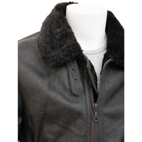 Mens Leather Sheepskin Shearling