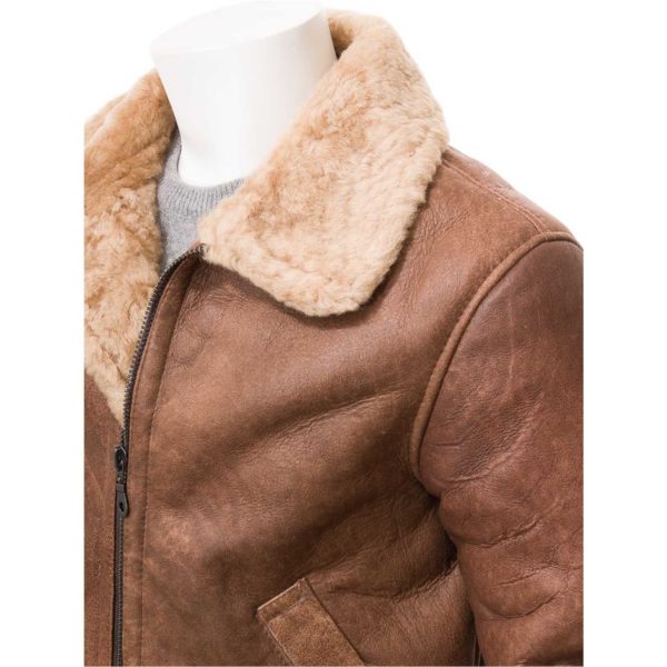 Mens Leather Sheepskin Shearling