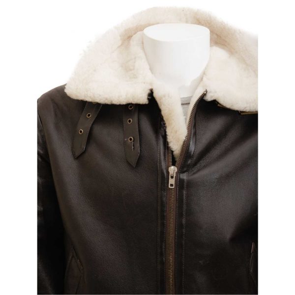 Mens Leather Sheepskin Shearling