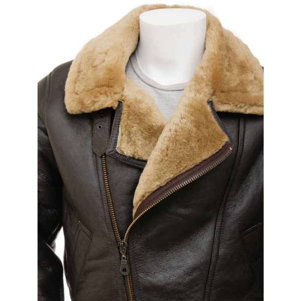 Mens Leather Sheepskin Shearling