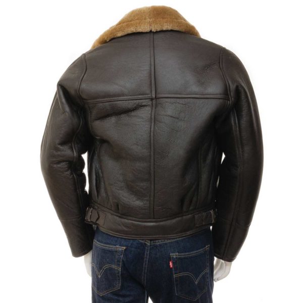 Mens Leather Sheepskin Shearling