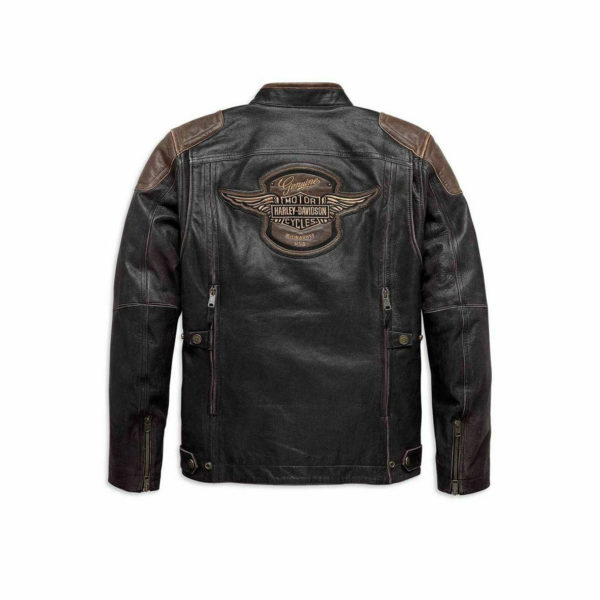 Harley Davidson Limited Edition Triple Vent System Antique Brown Leather Jacket