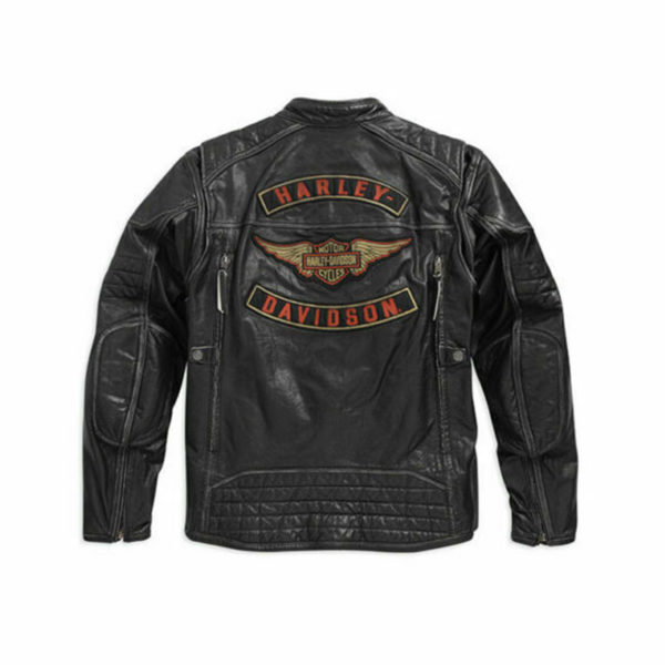 Men's Harley Davidson DETONATOR Triple Vent B&S Leather Jacket